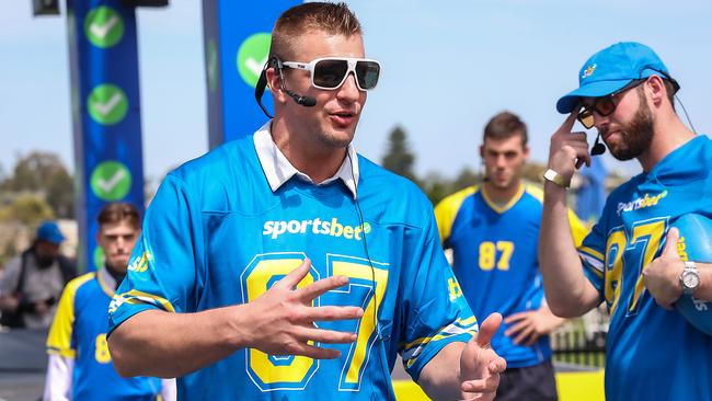 Rob Gronkowski at Caulfield racecourse in Melbourne Picture: Ian Currie