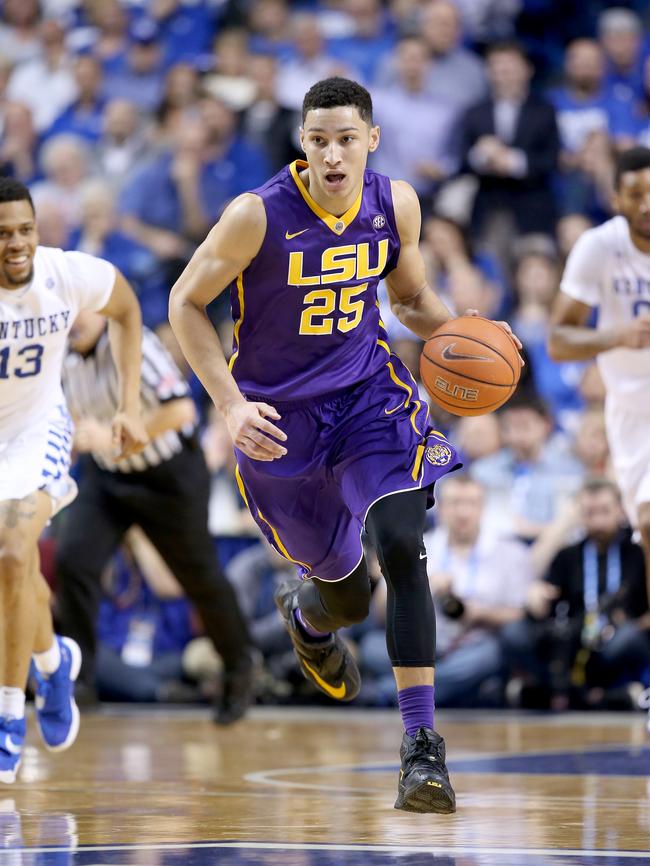 Ben Simmons playing for LSU Tigers. Picture: Andy Lyons/Getty Images