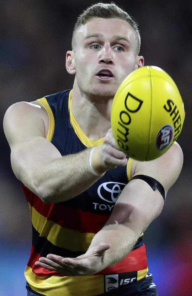 The Rory Laird of old is back for the Crows. Picture: Sarah Reed