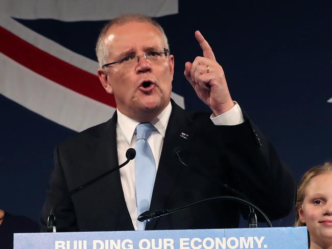 Scott Morrison said his win was a victory for the “Quiet Australians”. Picture: Gary Ramage