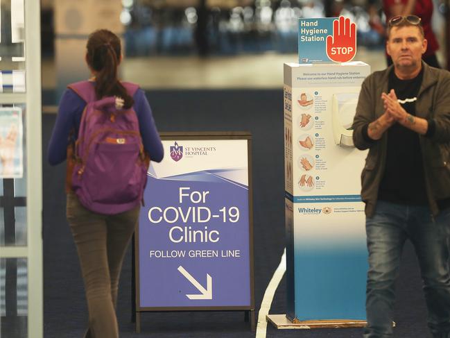 The COVID-19 clinic at St Vincent's Hospital in Sydney. Picture: Getty Images