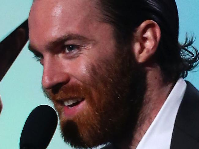 SYDNEY, AUSTRALIA - NOVEMBER 26: Chet Faker accepts an ARIA for Best Male Artist during the 28th Annual ARIA Awards 2014 at the Star on November 26, 2014 in Sydney, Australia. (Photo by Ryan Pierse/Getty Images)