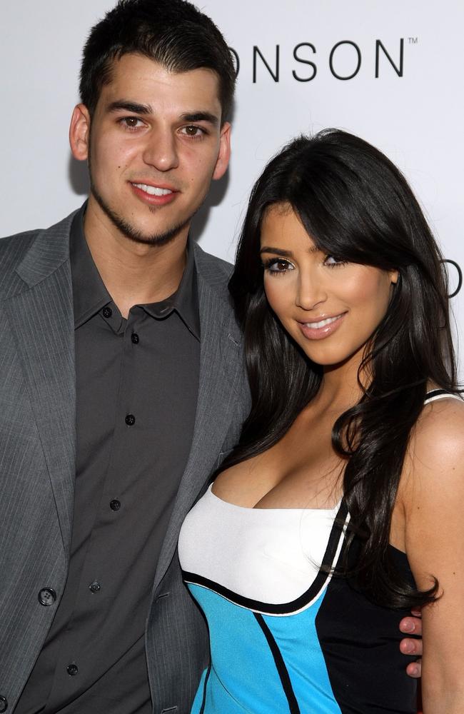 Rob and Kim Kardashian in 2009. Picture: Kristian Dowling/Getty Images