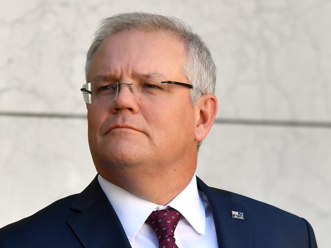 Prime Minister Scott Morrison at a press conference at Parliament House in Canberra, Friday, June 5, 2020. (AAP Image/Mick Tsikas) NO ARCHIVING