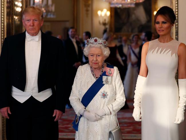 US First Lady Melania Trump was there but … not there. Picture: AFP