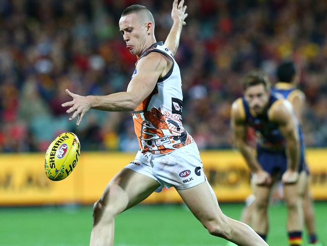 Tom Scully in action against the Crows. Picture Sarah Reed