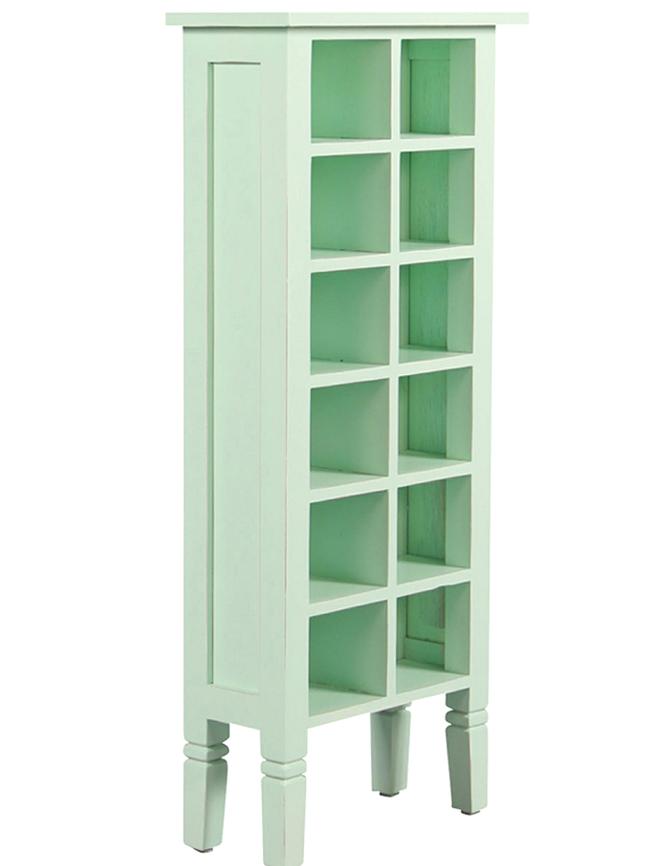 Shabby chic mint pigeon hole shelf from Ghify.