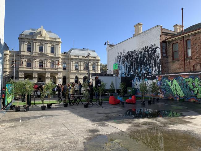 The site across from the Brunswick Town Hall. Picture: Josh Barnes
