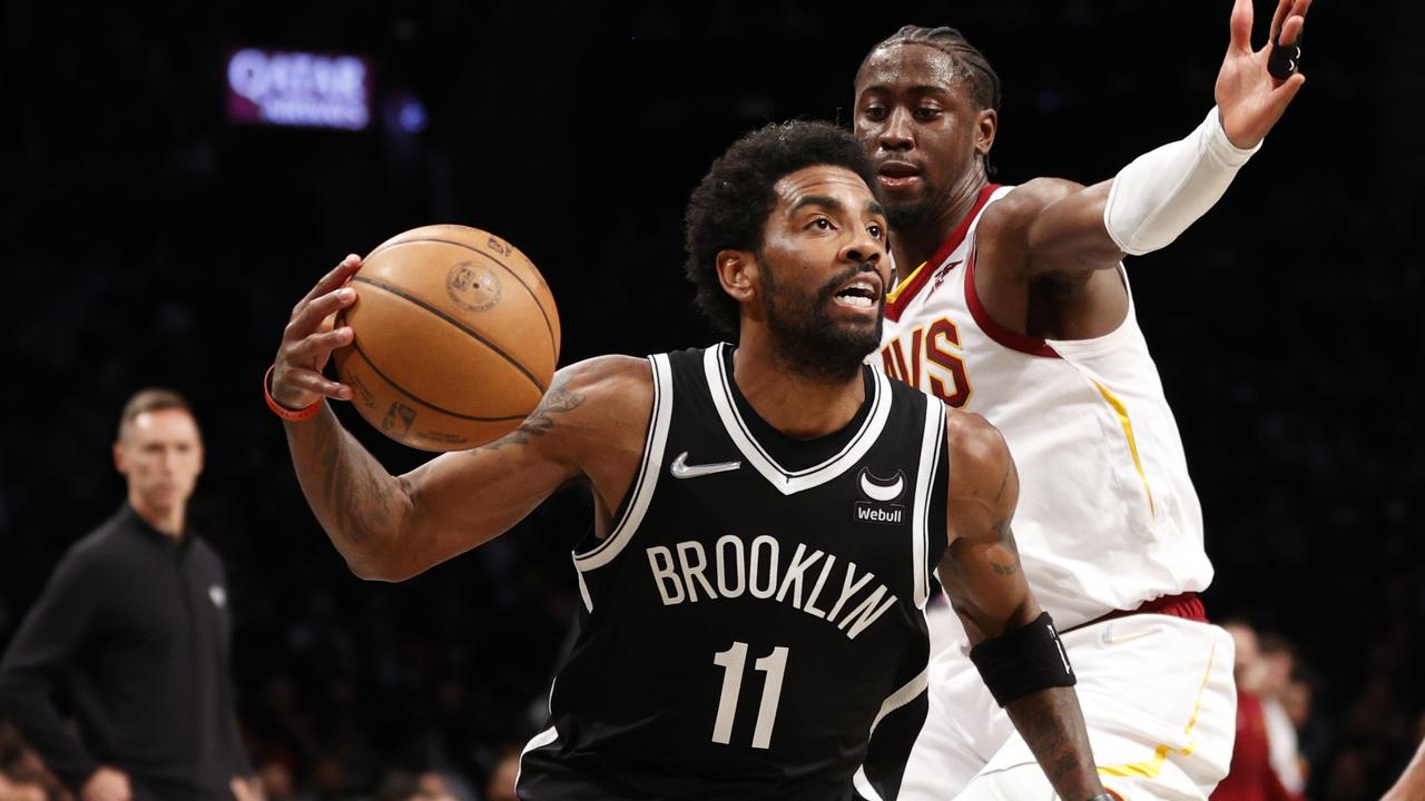 Kyrie Irving plays with fire. Photo by Sarah Stier/Getty Images.