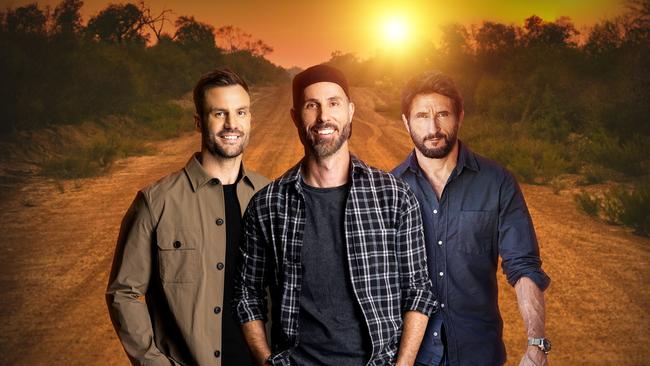 Top Gear Australia hosts Beau Ryan, Blair Joscelyne, Jonathan LaPaglia. Picture: Paramount+