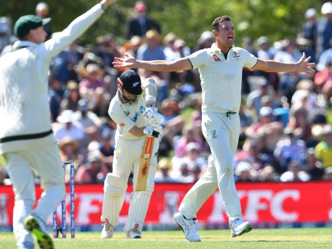 Australia's Josh Hazlewood led the pace battery. Picture: AFP