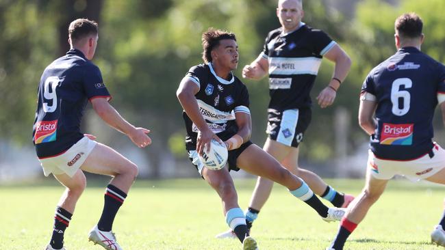 Brooklyn Rosemeyer in action during his debut against Erina. Picture: Sue Graham