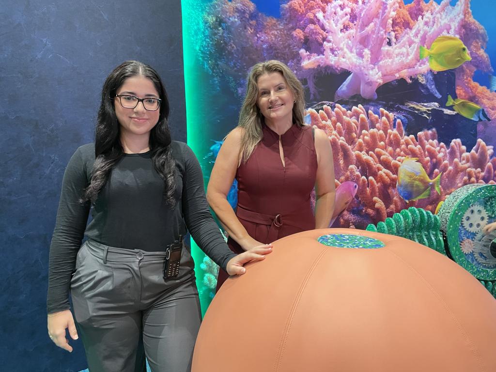 Willows' marketing coordinator Fabiana Gedoun and marketing manager Donna Schifilliti at Reef Play. Picture: Leighton Smith.