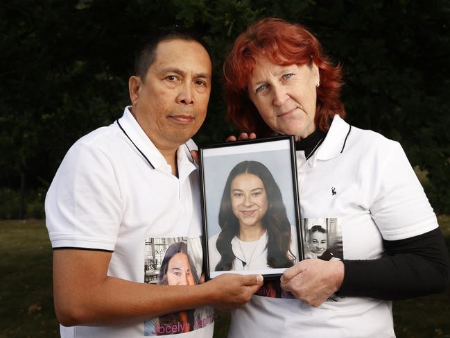 Julius Daguman and Sonia van den Heuvel parents of Jocelyn Daguman 14 who died after being involved in a quad bike accident in 2023.  Launch of an e-petition calling on the government to listen to repeated coronial recommendations for better regulating quad bikes.  Picture: Nikki Davis-Jones