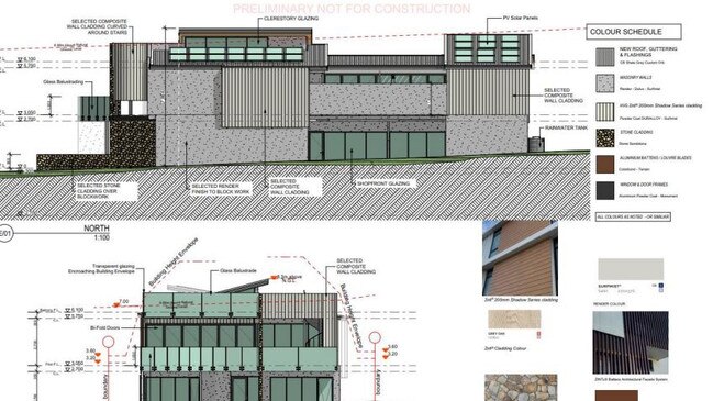 The proposal submitted to council is for the construction of a two-storey dwelling in Cape Woolamai, including an additional basement, with four bedrooms, four bathrooms, an enclosed suspended pool on the first floor, and a second-floor rooftop deck.