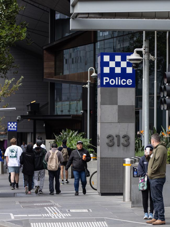 Victoria Police headquarters on Spencer St. Picture: NewsWire / Diego Fedele