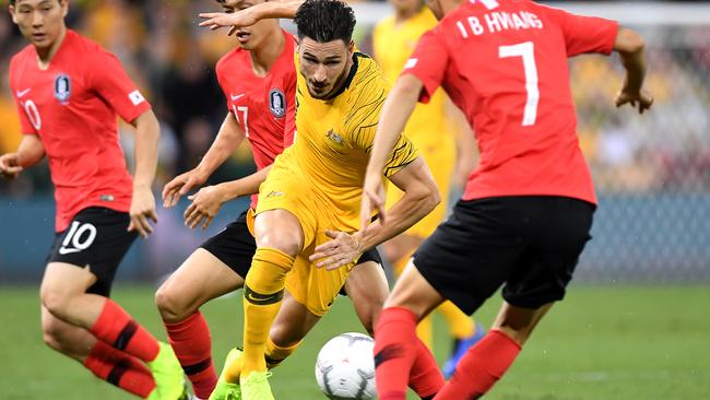 The Socceroos could do with Leckie’s attacking bite. (Bradley Kanaris/Getty Images)