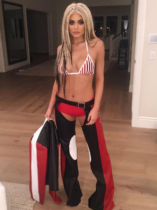 Halloween 2016 via social media ... Kylie Jenner channels Xtina. Picture: Instagram