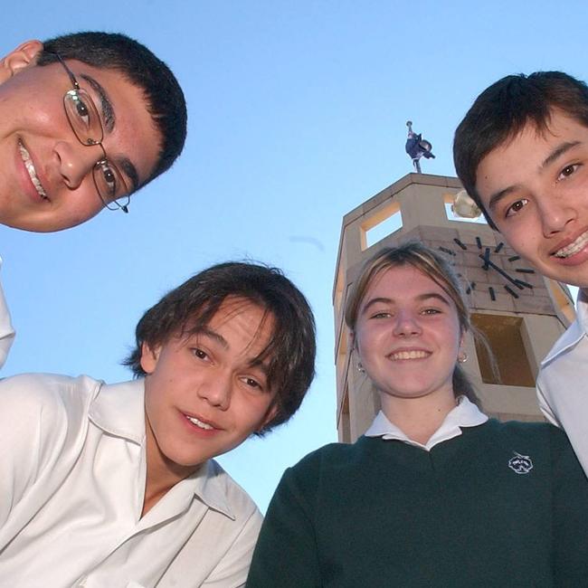 Somerset College students (l to r) Josh Chakravarty, Colin Fink, Julia Medland and Nigel Thomas.