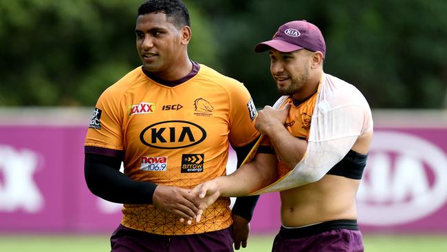 Tevita Pangai Junior owes the Broncos. Picture: Bradley Kanaris/Getty Images