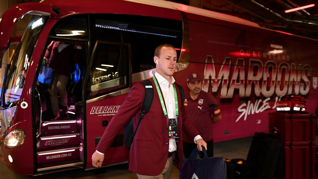 The Maroons are in the building! Queensland captain Daly Cherry-Evans arrives at Suncorp Stadium for Origin Game II. Picture: NRL Imagery.