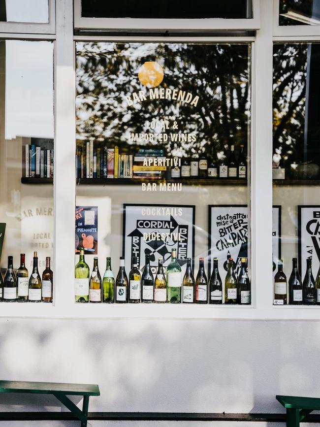 The Bar Merenda exterior with the trophies of victorious evenings. Picture: Chris / Inkd Fotogrfa