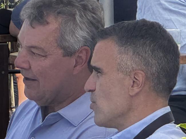 Mark Vassella , Managing Director & CEO of BlueScope Steel with Premier Peter Malinauskas at LIV Golf  , Sunday 16th Feb 2025 . Picture:  The Advertiser