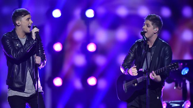 Ironically for an act that fared so badly, their song was called ‘You’re Not Alone’. Picture: AP Photo/Martin Meissner