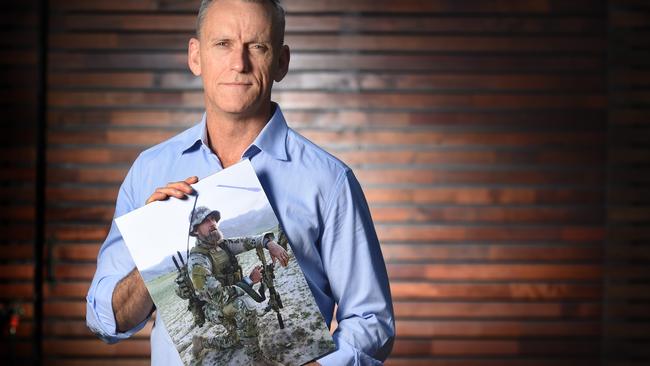 Harry Moffitt is a former SAS Soldier who has completed scores of overseas campaigns across the Middle East. Story for Anzac Day. Picture: Tony Gough