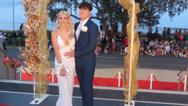 Amelia Hujber &amp; Dylan Tredway at the Xavier Catholic College formal.