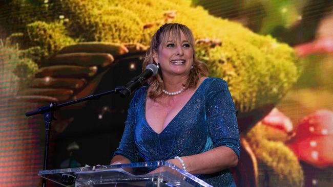 Johanna Griggs -host and patron of Humpty Dumpty foundation at the Great Humpty Ball Darwin 2024. Picture: Pema Tamang Pakhrin