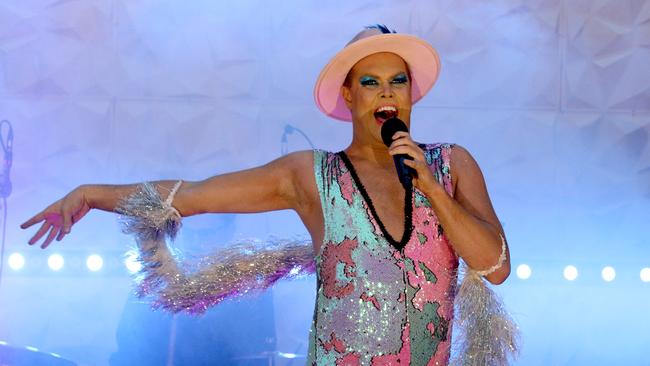 Adelaide cabaret performer Hans, also known as Matt Gilbertson. Picture: Kelly Barnes/Getty Images