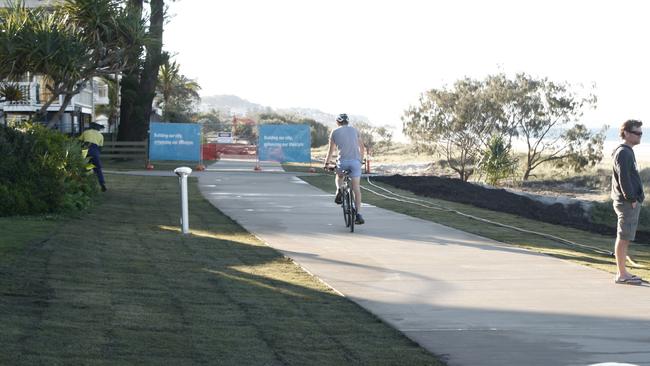 The latest section of the Tugun-Bilinga Oceanway between the Bilinga Surf Life Saving Club and Surf Street.