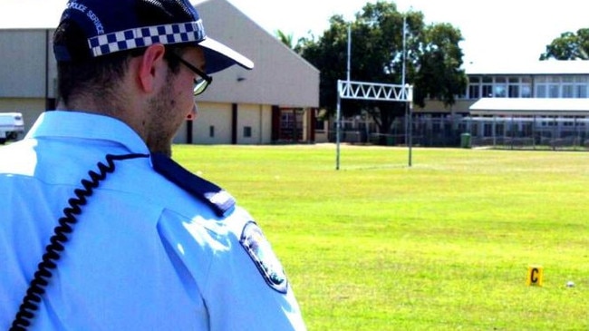 Queensland Police Officer at a school.