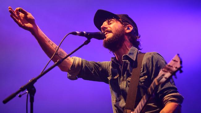 Ben Bridwell of Band of Horses performs a the recent Splendour in the Grass.