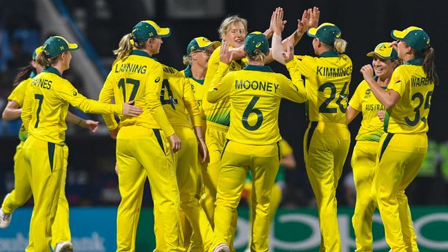 Australia were ruthless in going after the win. Pic: AFP