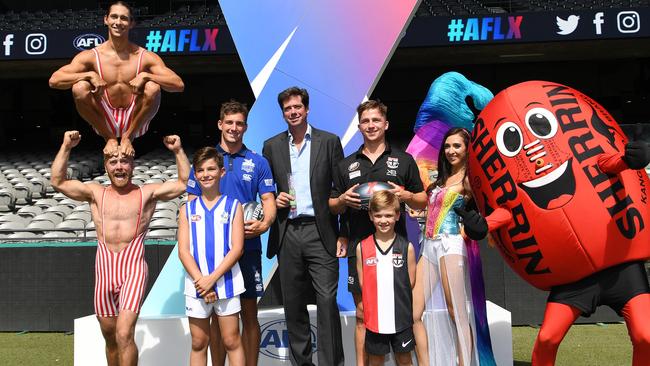 AFL chief executive Gillon McLachlan at the AFLX launch. Picture: AAP Images