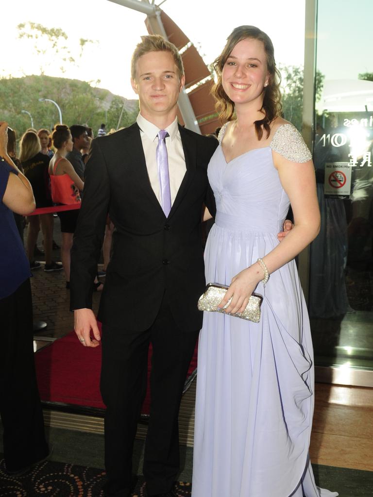 Daniel Knox and Jessica Butcher at the 2014 Centralian Senior College College formal. Picture: JUSTIN BRIERTY / NT NEWS