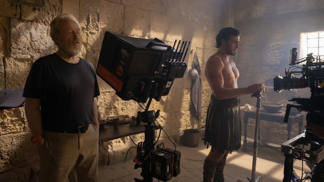 Production on Gladiator II was interrupted midstream, and put on hold for four months because of the Hollywood strikes. Picture: Aidan Monaghan / Paramount