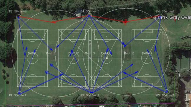 Lighting plan for Frank Gray Oval at John Fisher Park in Curl Curl. Picture: Northern Beaches Council website