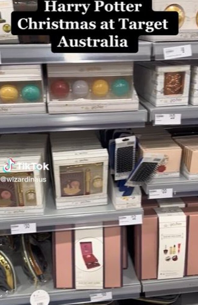 The range features two advent calendars. Picture: TikTok/@wizardinaus