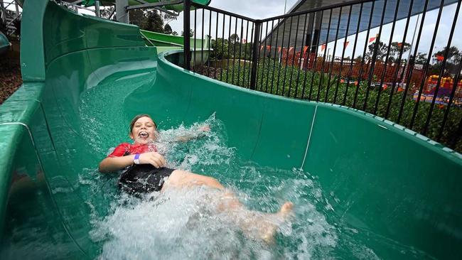 Gympie Aquatic Centre - Tyler Jensen having a blast. Picture: Renee Albrecht
