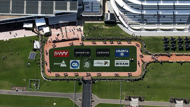 The empty racecourse last Cup Day. Picture: Jack Thomas/Getty Images.