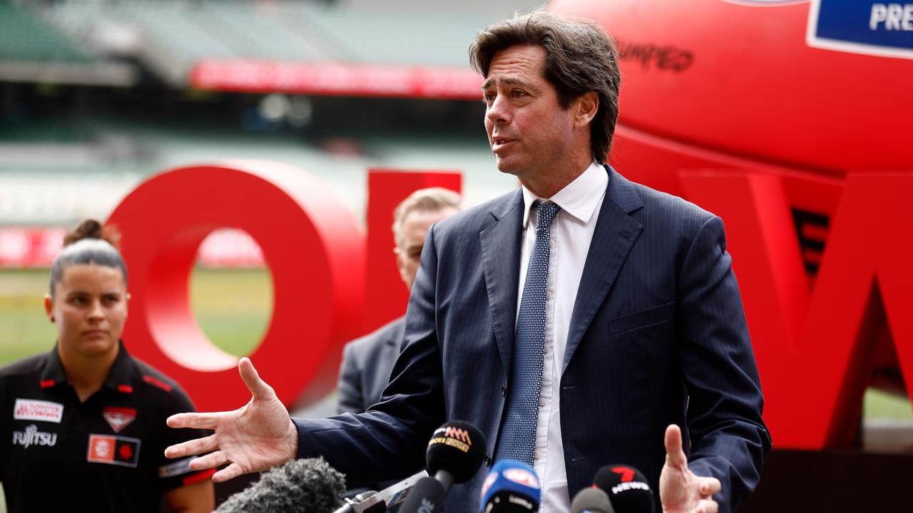 Gillon McLachlan has apologised for the incident. Picture: Michael Willson via Getty Images)