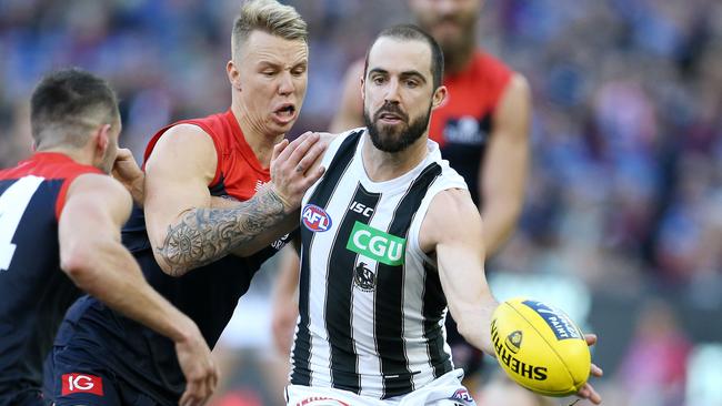 Steele Sidebottom in action during the Queen’s Birthday clash. Picture: Michael Klein