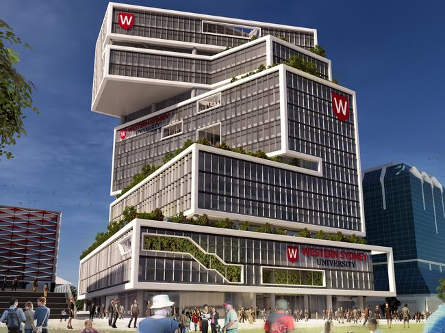 Artist impression for the Western Sydney University’s new Bankstown campus. The mayor wants the new hospital to be built next to the campus.