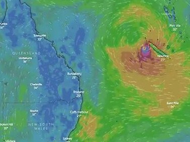 The latest weather map of the cycline.