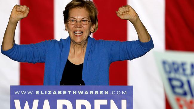 Elizabeth Warren. Picture: AFP