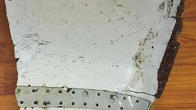 This item found in Mauritius on May 24 is undergoing tests to confirm if it is from MH370. Picture: AFP Photo/Mauritius National Coastguard