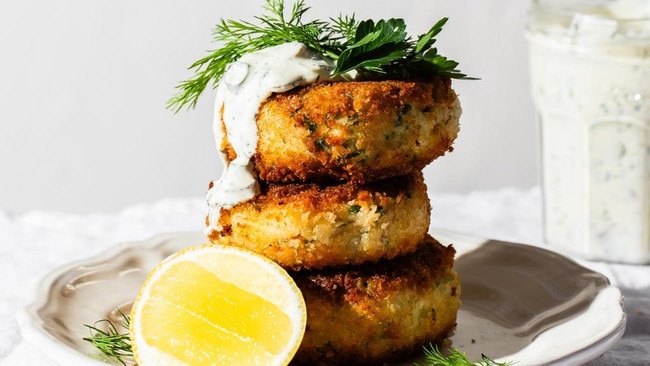 Elizabeth Hewson's delightful and tasty fish cakes.